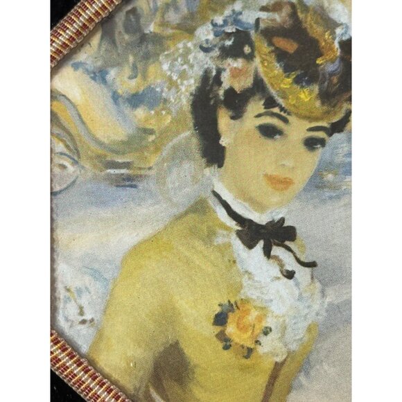 Vintage Victorian-Inspired Decorative Fabric Coasters Set Of 2 With Yellow Lady - Picture 6 of 10